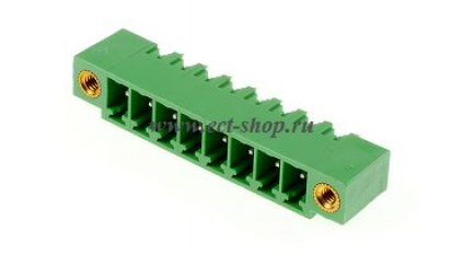 Клеммная колодка DINKLE ECH381VM-08P, 8 контактов, сечение провода - мм2, ток 14 A, Зеленый фото 1