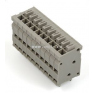 Клеммная колодка DINKLE 0138-1010, Пружинная, 10 контактов, сечение провода 0.2-0.5 мм2, ток 6 A, Серый фото 2