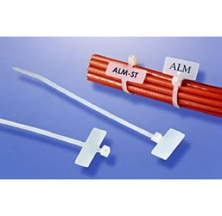 Маркировочные кабельные пластиковые стяжки с биркой, AVC ALM-200ST (100шт)