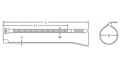 Стяжки кабельные пластиковые 100 мм черные, AVC ALT-102S-B (100шт) фото 3