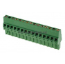 Клеммная колодка DINKLE 5ESDR-15P, Винтовая, 15 контактов, сечение провода 0.2-2.5 мм2, ток 18 A, Зеленый фото 2