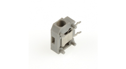 Клеммная колодка DINKLE 144R, Пружинная, 1 контакт, сечение провода - мм2, ток 24 A, Серый фото 1