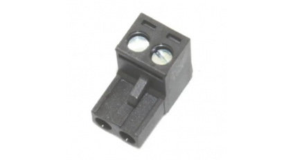 Клеммная колодка DINKLE 2ESDV-02P-BK, Винтовая, 2 контакта, сечение провода 0.2-4 мм2, ток 18 A, Зеленый фото 1