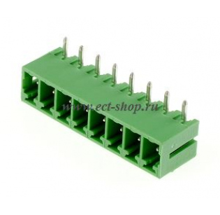 Клеммная колодка DINKLE ECH350R-08P, 8 контактов, сечение провода - мм2, ток 14 A, Зеленый