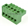 Клеммная колодка DINKLE 5ESDT-05P, Винтовая, 5 контактов, сечение провода 0.2-2.5 мм2, ток 18 A, Зеленый фото 4