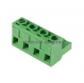 Клеммная колодка DINKLE 3ESDV-04P, Винтовая, 4 контакта, сечение провода 0.2-4 мм2, ток 18 A, Зеленый фото 3